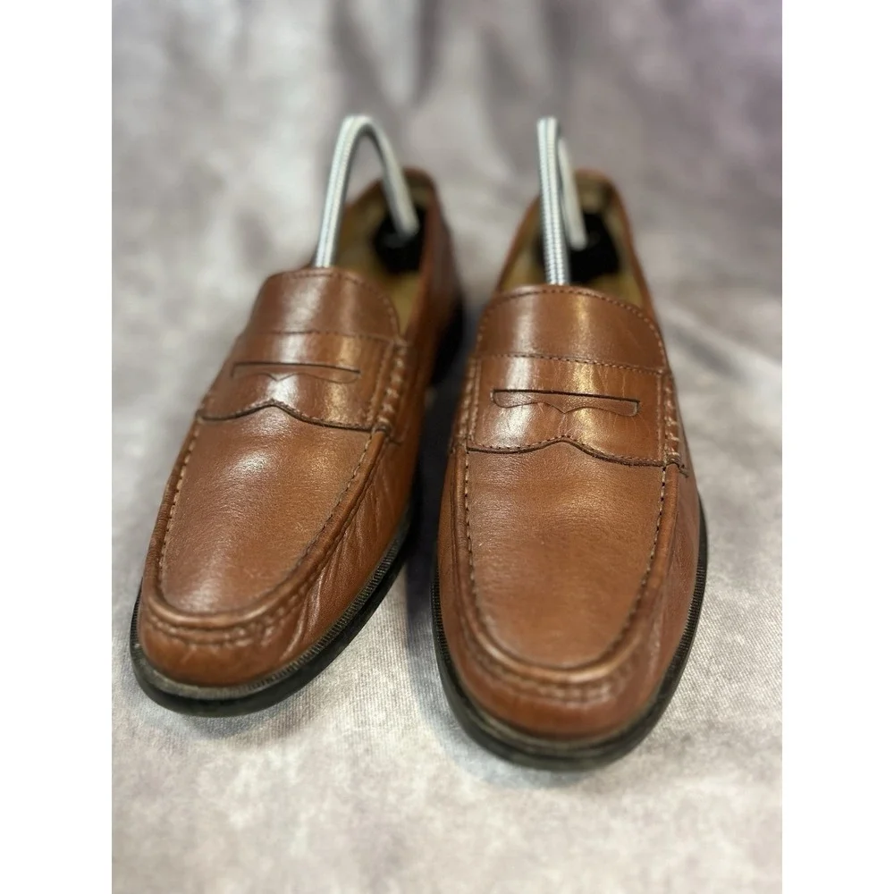 Cole Haan Pinch Penny Loafers Men's 8M Brown Leather Slip On Dress Shoes